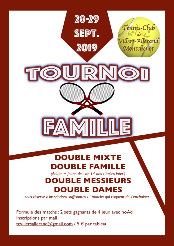 Tournoi Famille @ Tennis-Club de Villers-Allerand Montchenot | Villers-Allerand | Grand Est | France